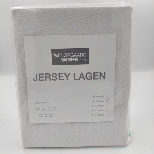 hvidt jersey lagen 40x98 cm