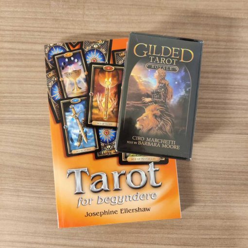 Sæt med arbejdsbog til tarot for begyndere og tarotkort