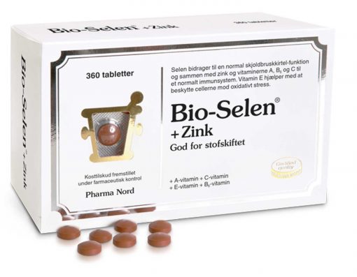 Bio-Selen+zink fra Pharma Nord 360 stk.
