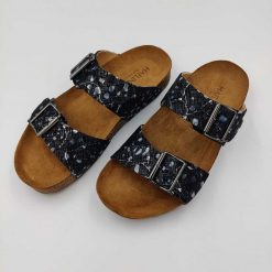 Bio andrea sandaler sort mønster