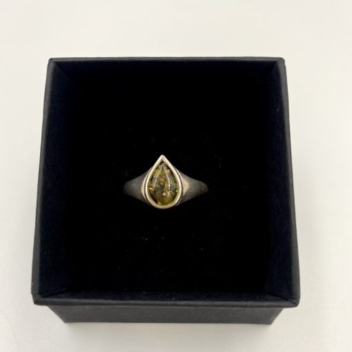 Rav ring dråbe grøn