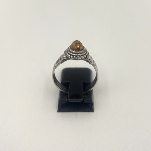 Rav ring mønster cognac