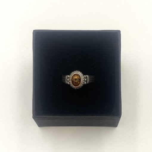 Rav ring mønster cognac